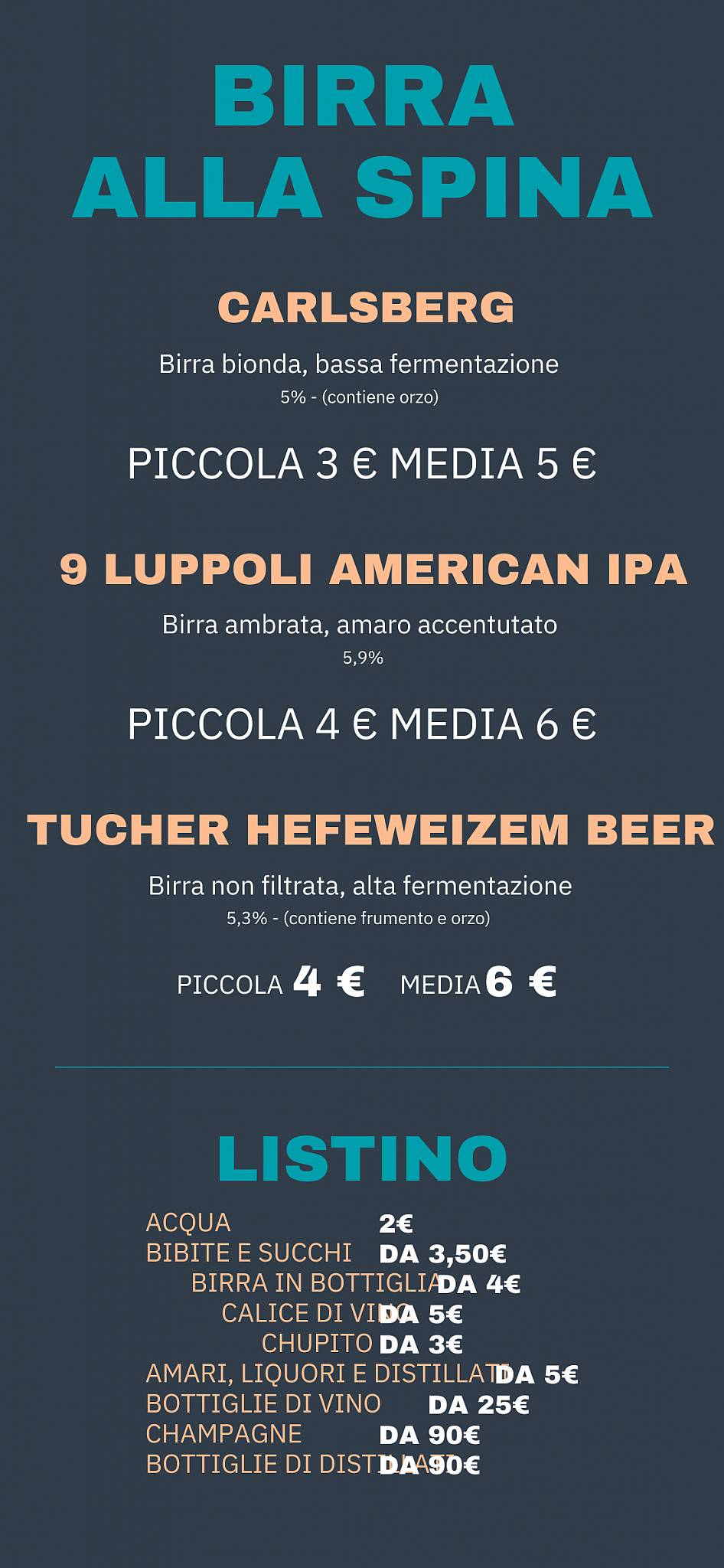 Menu di Soho 