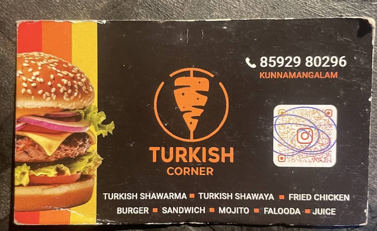 Turkish Corner Arabian Fast Food menu