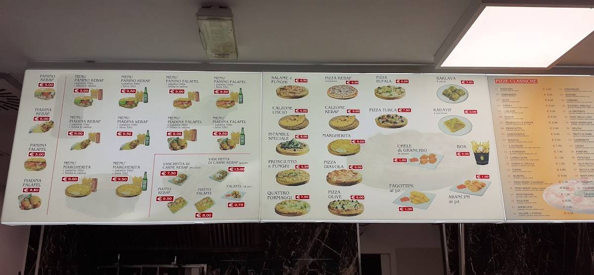 Menu di Turkish Kebap Pizza da zio 