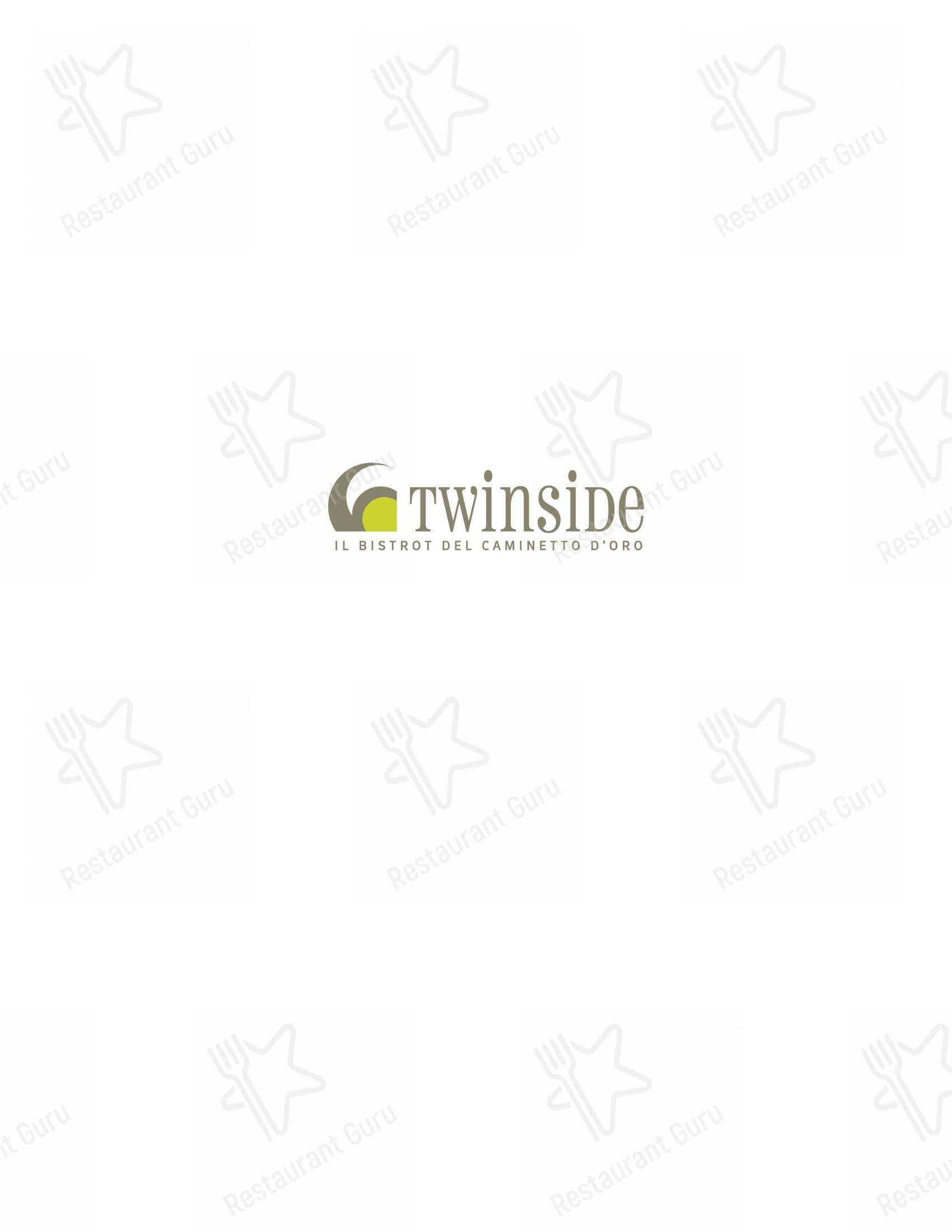 Twinside in Bologna - 菜单