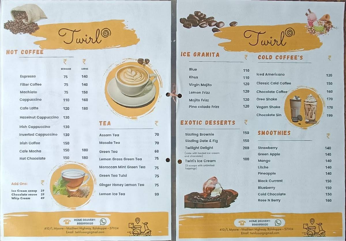 Twirl menu
