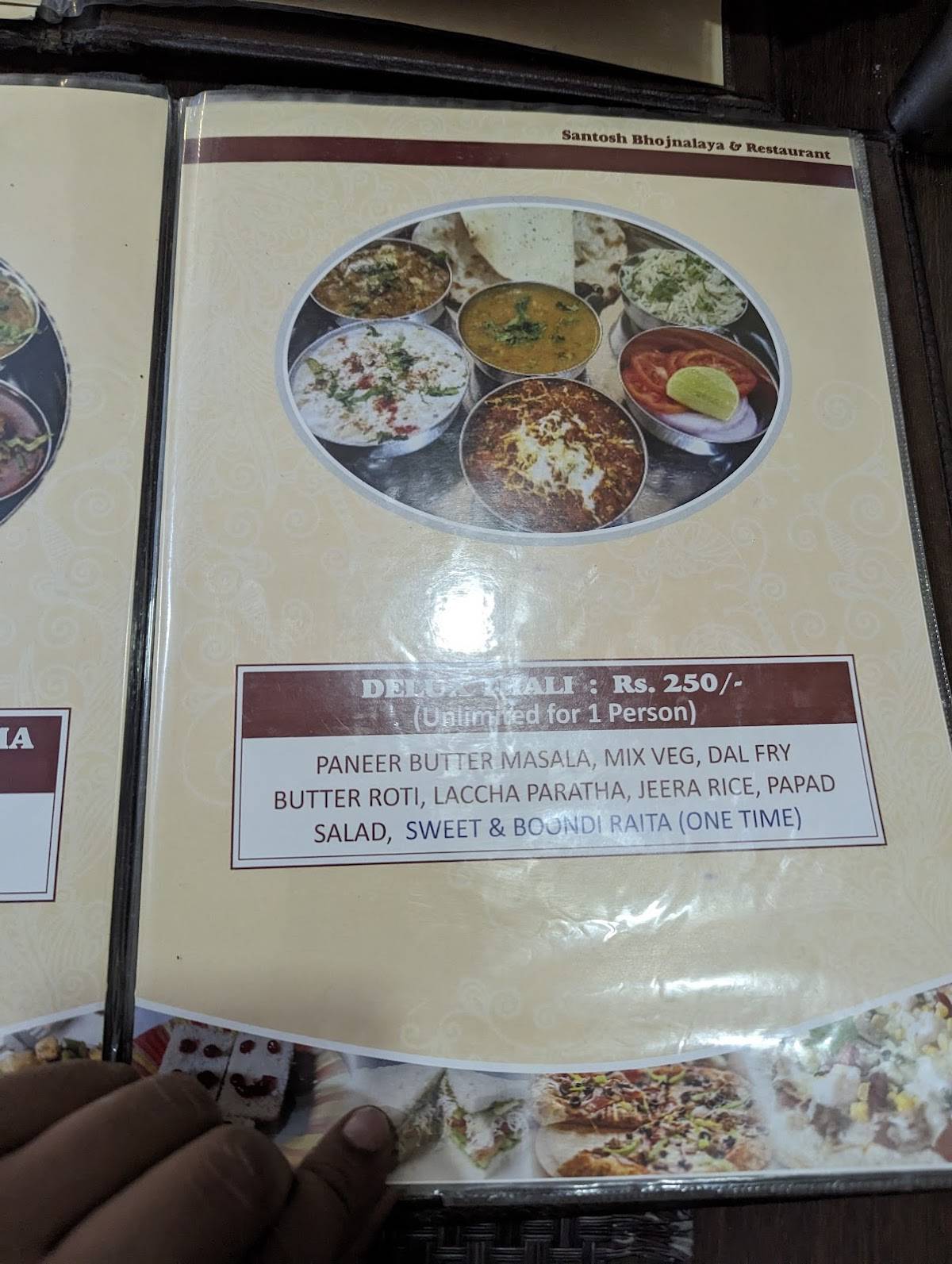 New Santosh Bhojnalaya & Restaurant menu