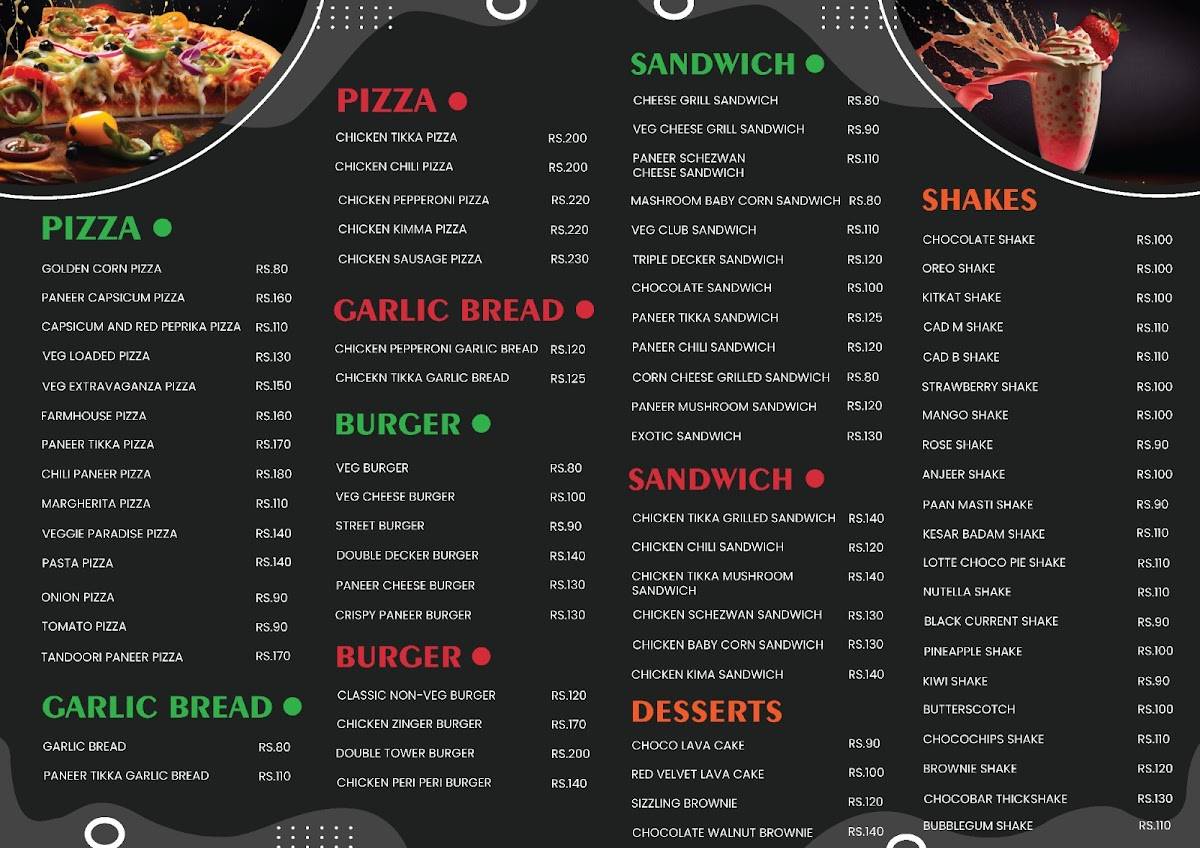 Urban bites cafe wardha menu