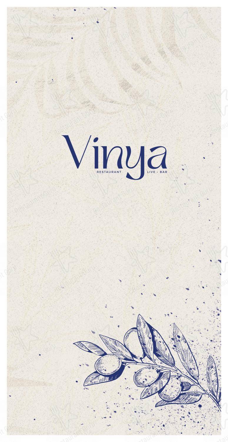 Menu pour VINYA restaurant