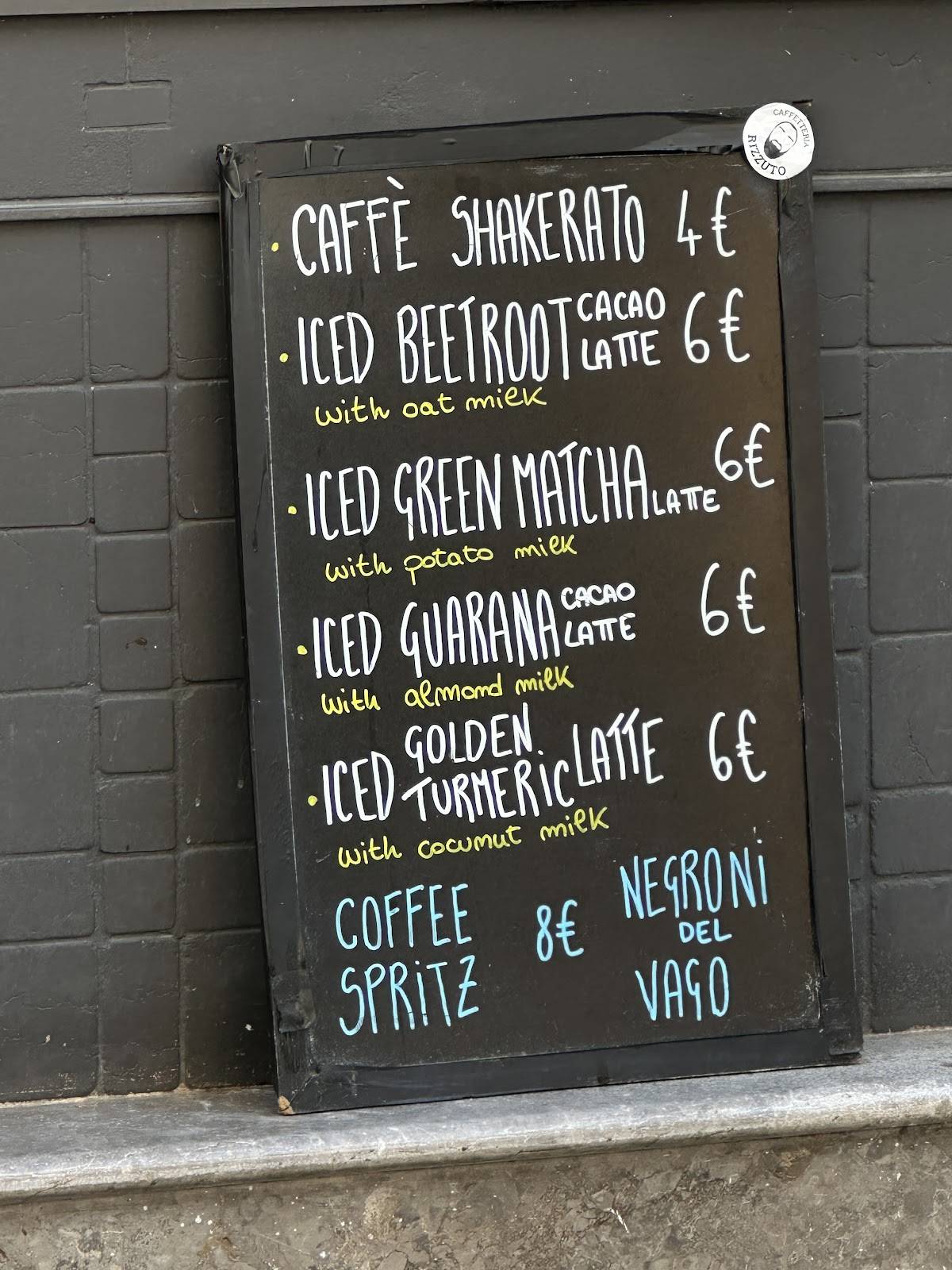 Menu di Vago - Rizzuto specialty coffee and snacks 