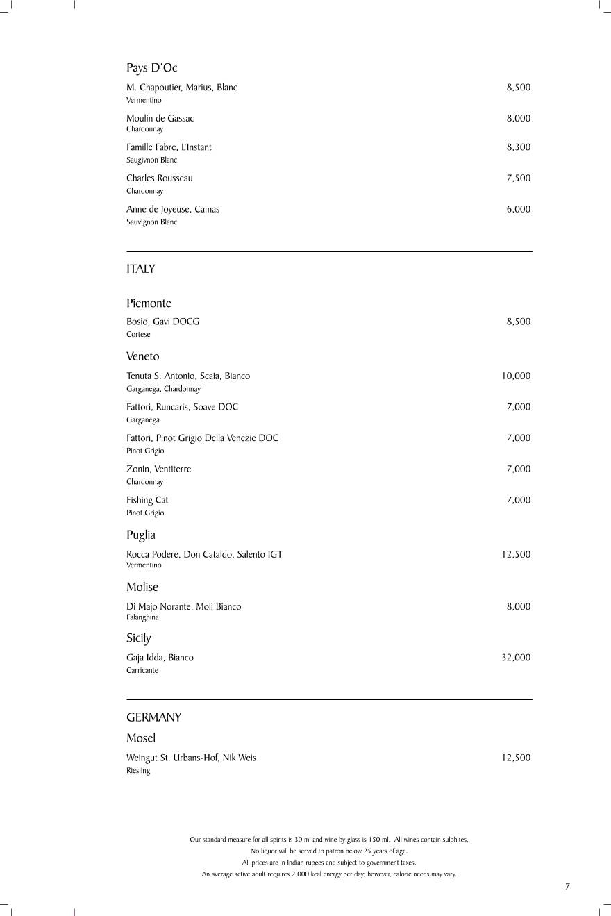 Varq menu