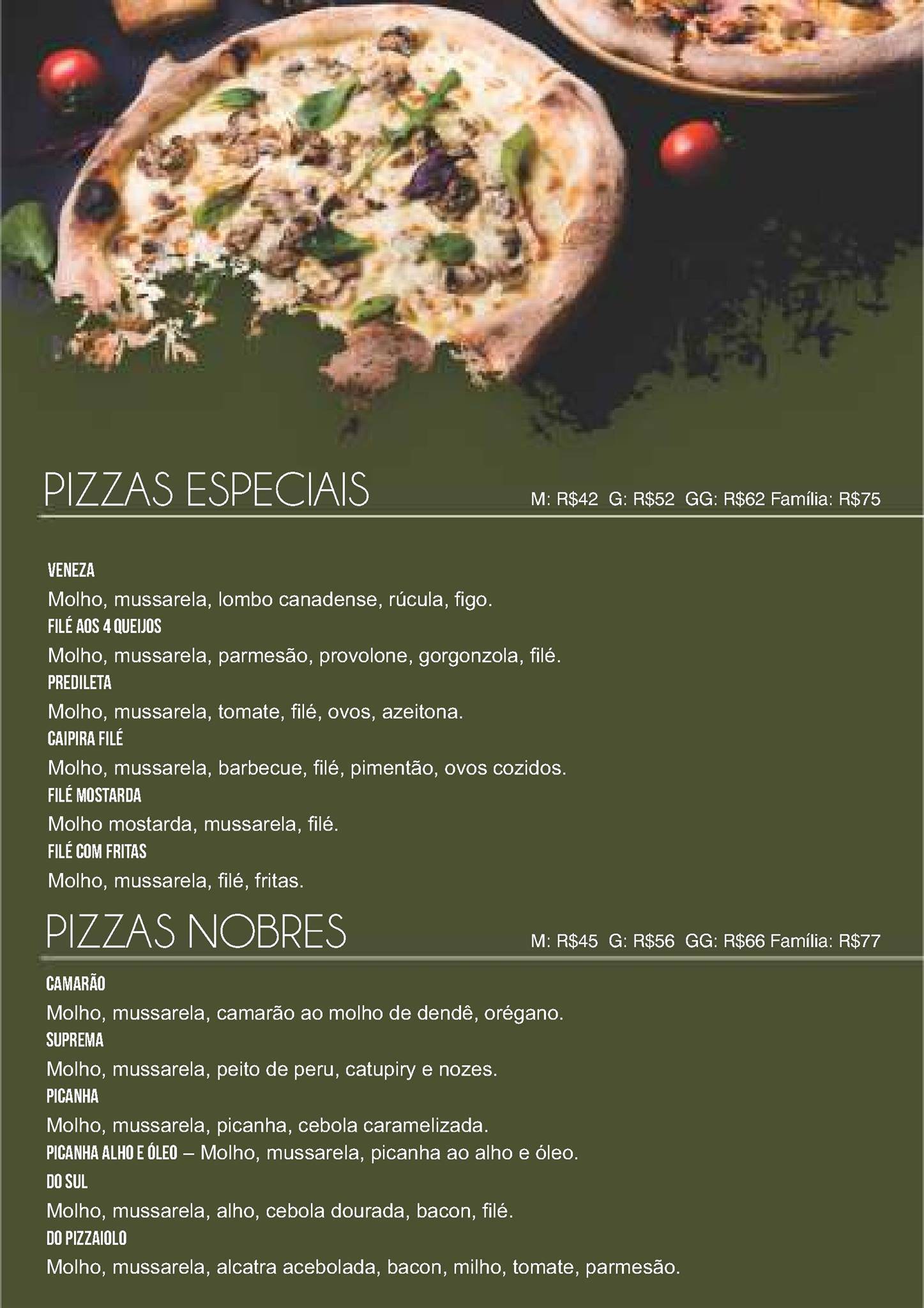 Veneza Restaurante e Pizzaria cardápio