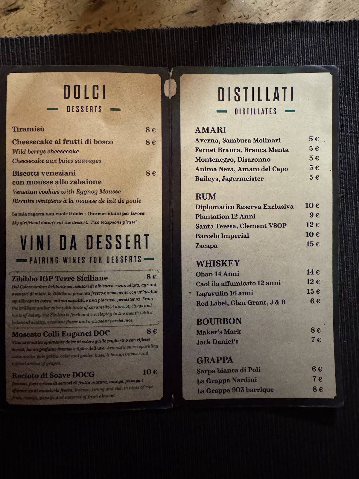 Menu di Bakarò - Osteria & Co. 