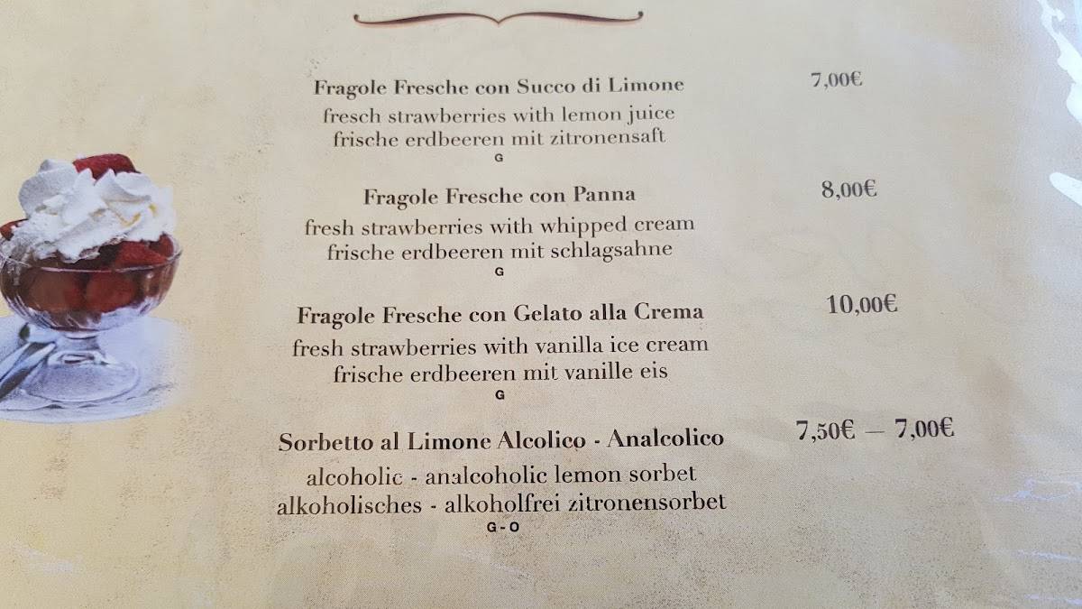 Menu de Bar Ristorante Della Ragione