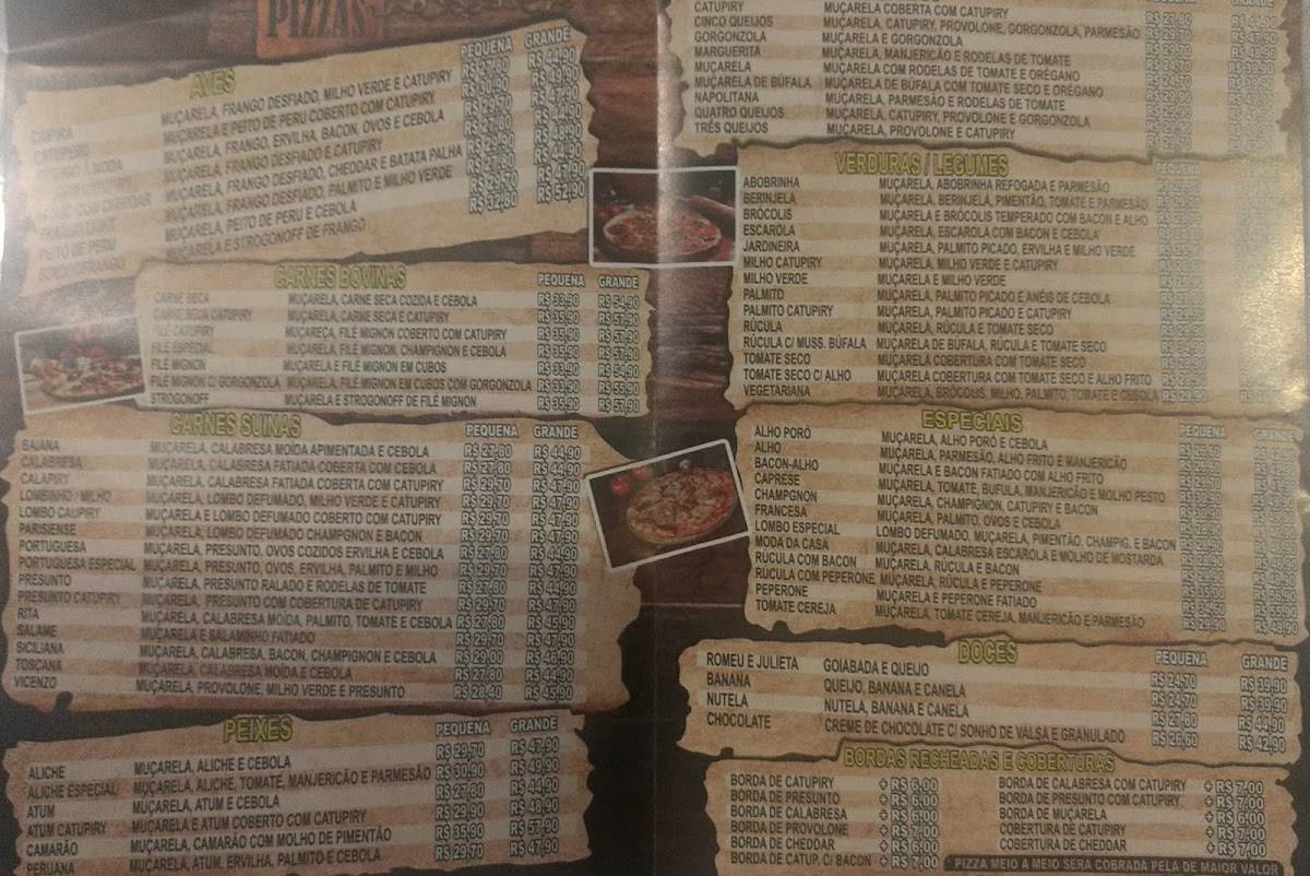 PIZZARIA Vicenzo JAGUARIUNA cardápio