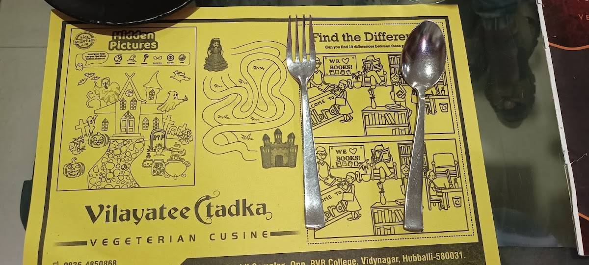 Vilayatee Tadaka menu