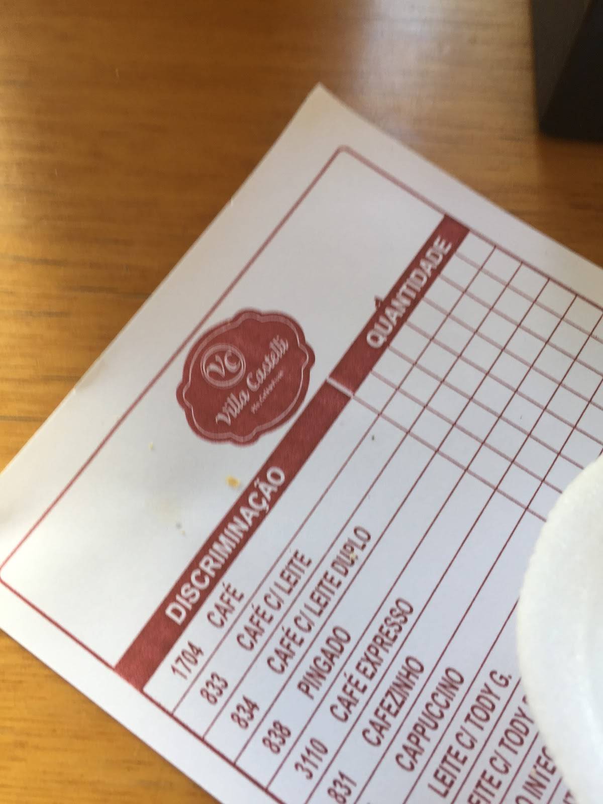 Padaria Villa Castelli - Pão, Café & Prosa cardápio