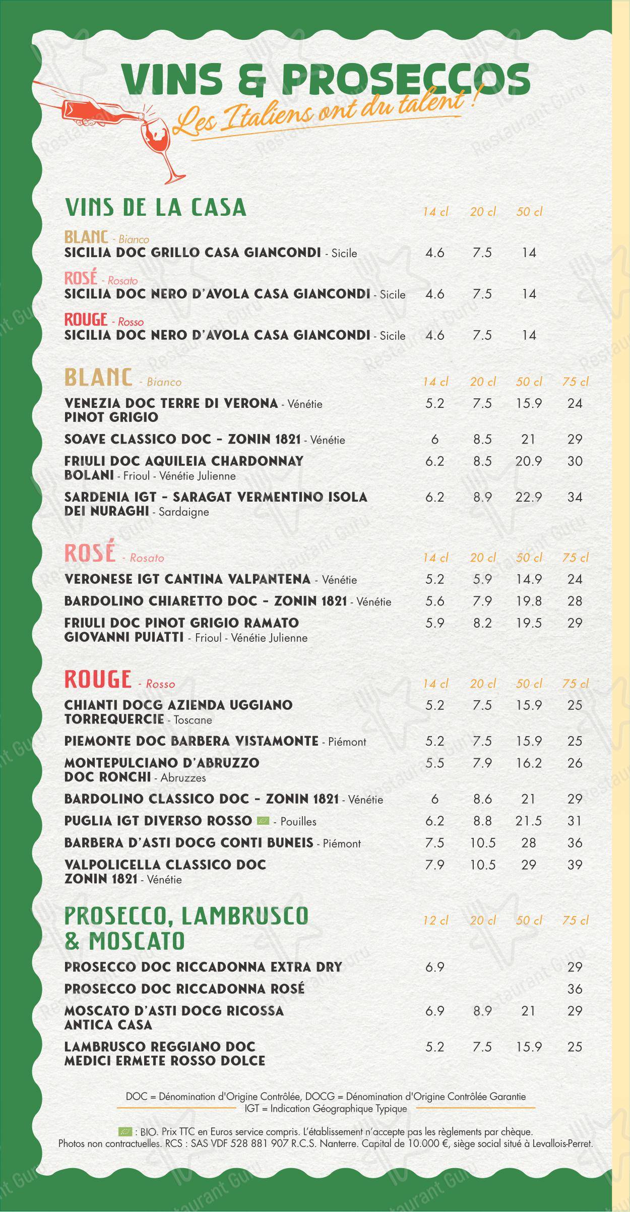 Volfoni Boulogne-Billancourt dans Boulogne-Billancourt - Menu