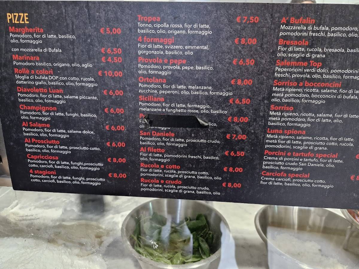 Menu di Wallet pizza 
