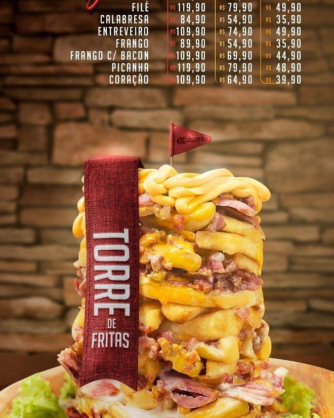 X Calota Lucas Rio verde cardápio