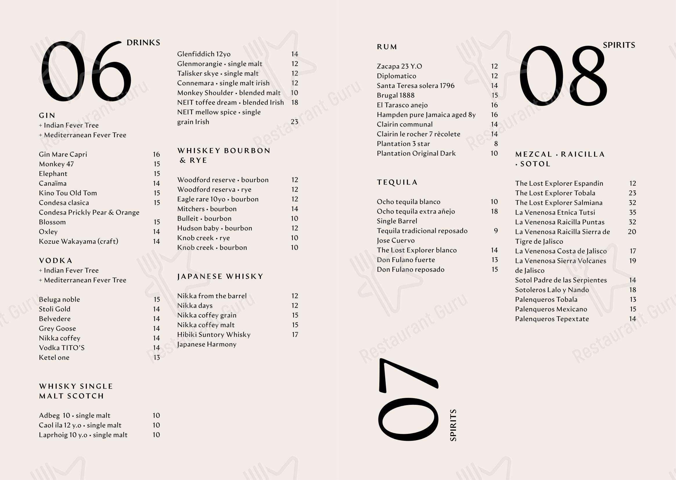 Menu per Yapa in Milano
