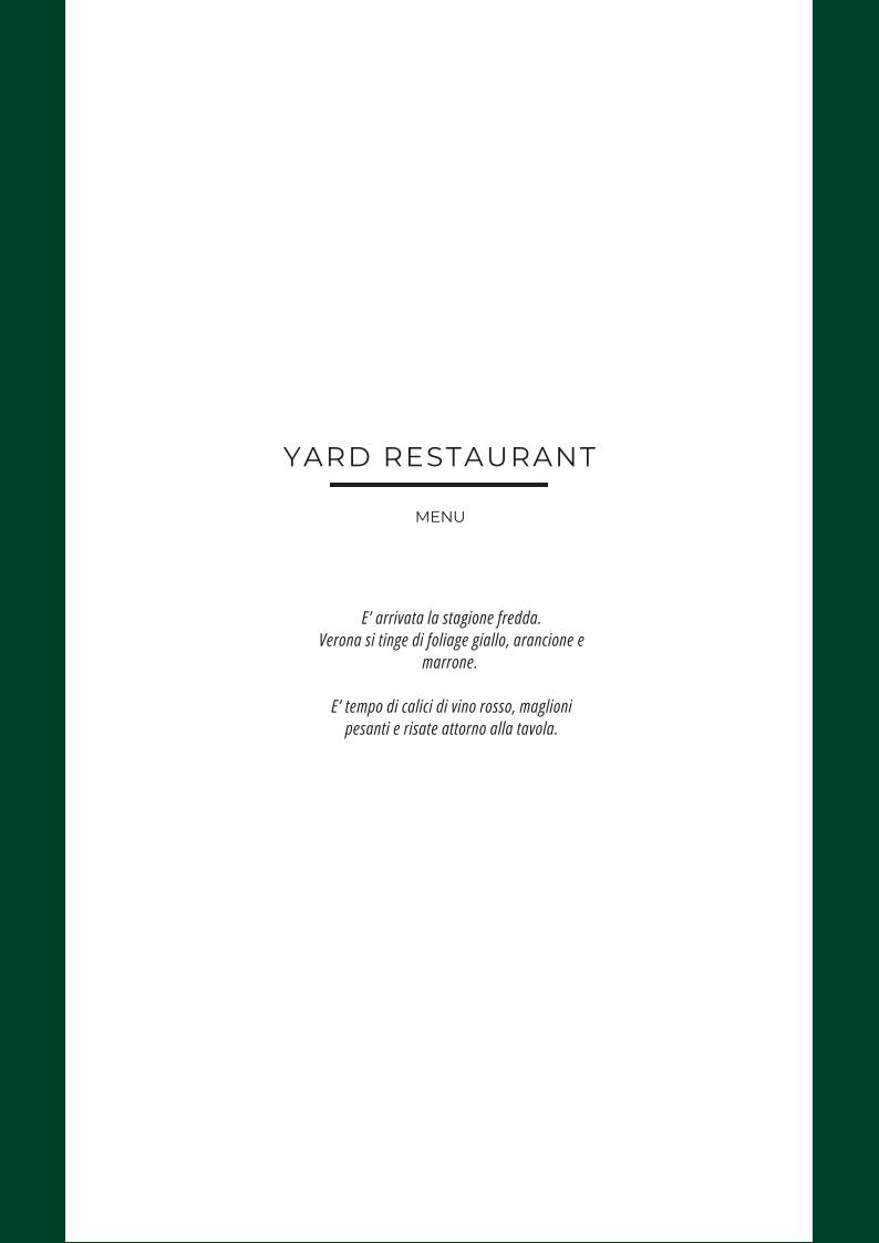 Menu di Yard Restaurant 