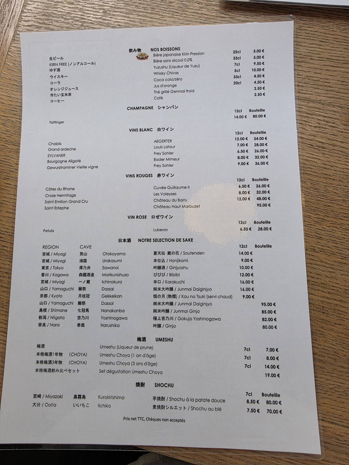 Menu de You