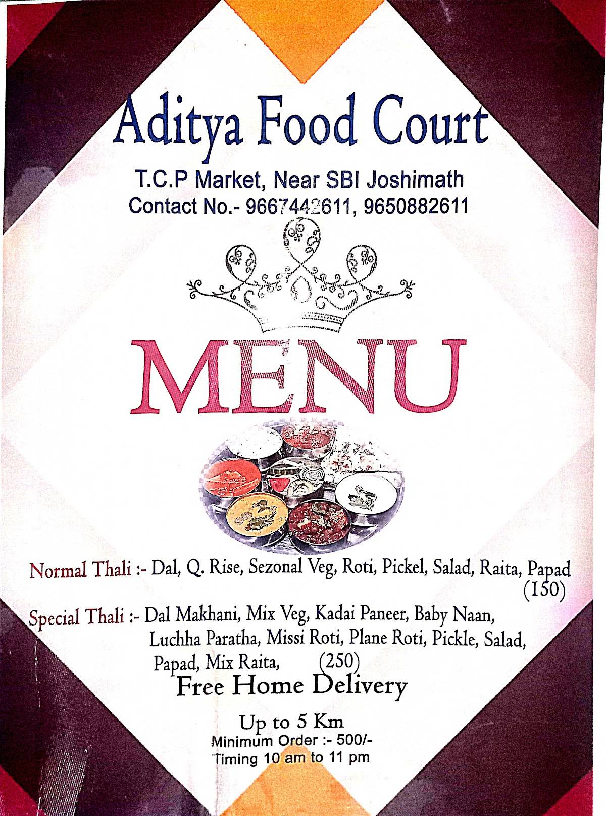 Yummy In My Tummy menu