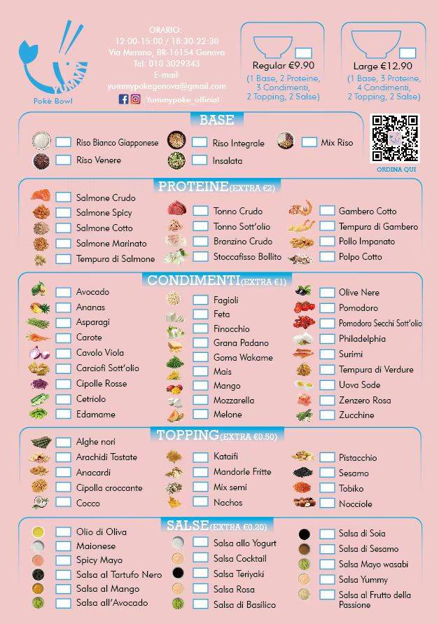 Menu di Yummy Poke 