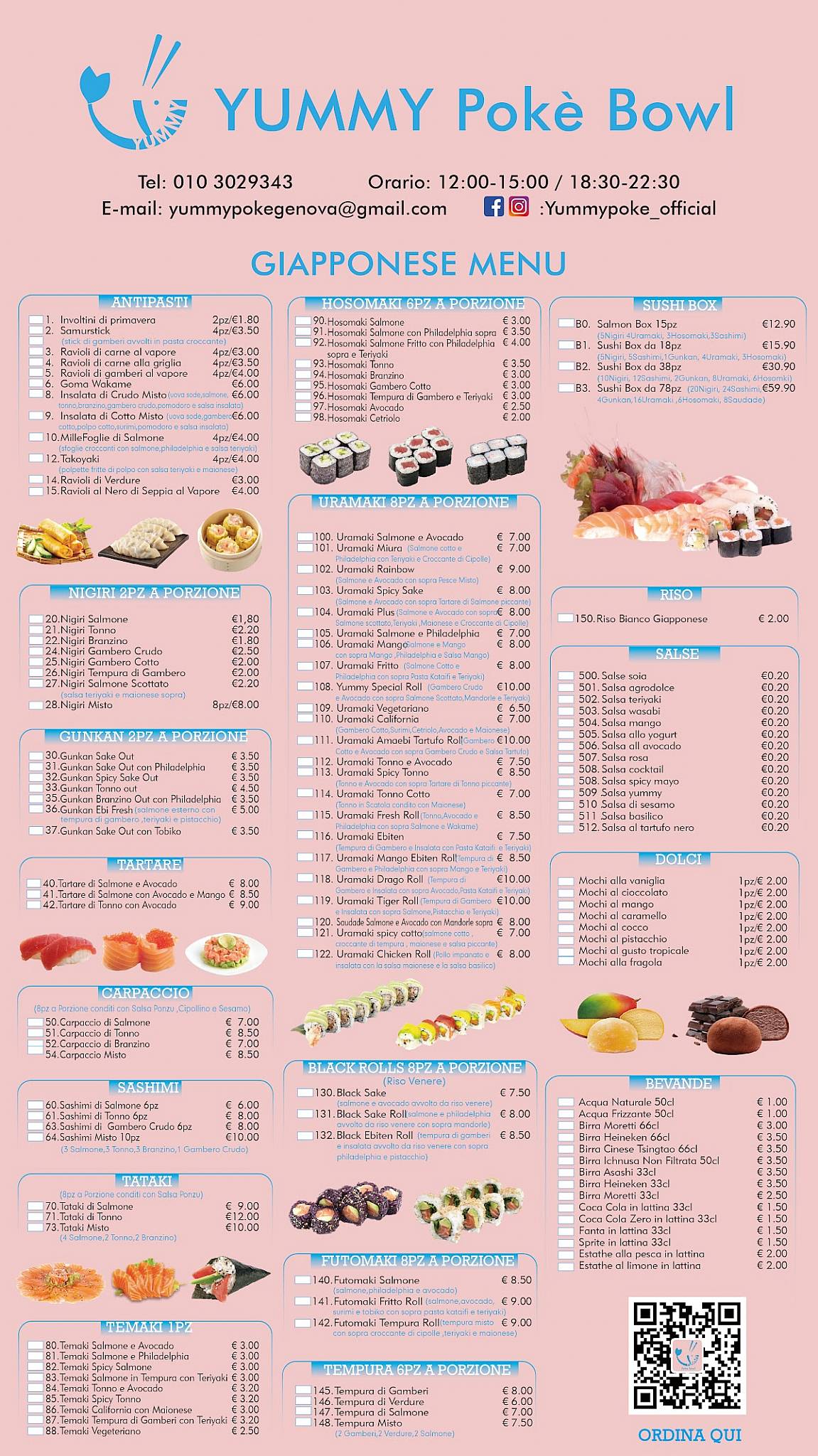 Menu di Yummy Poke 
