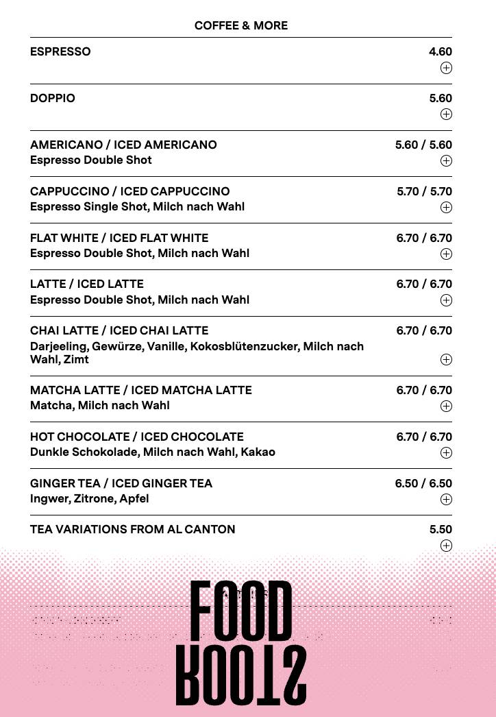 Menu de Roots