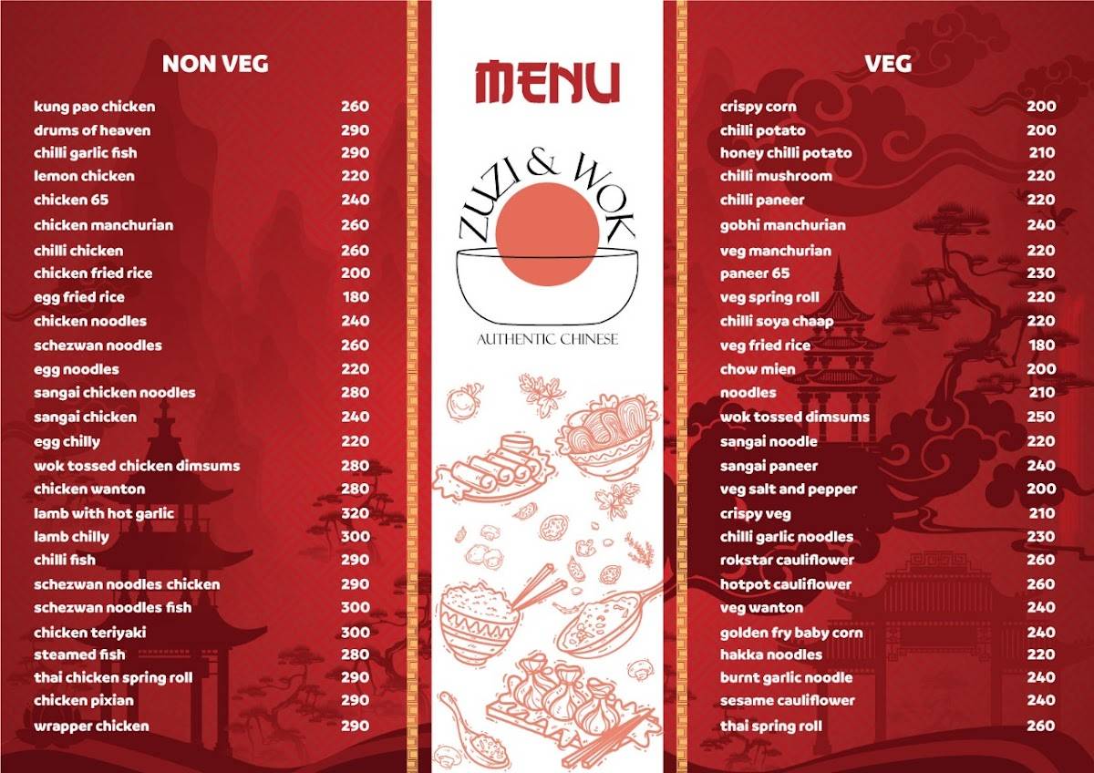 Zuzi n Wok menu