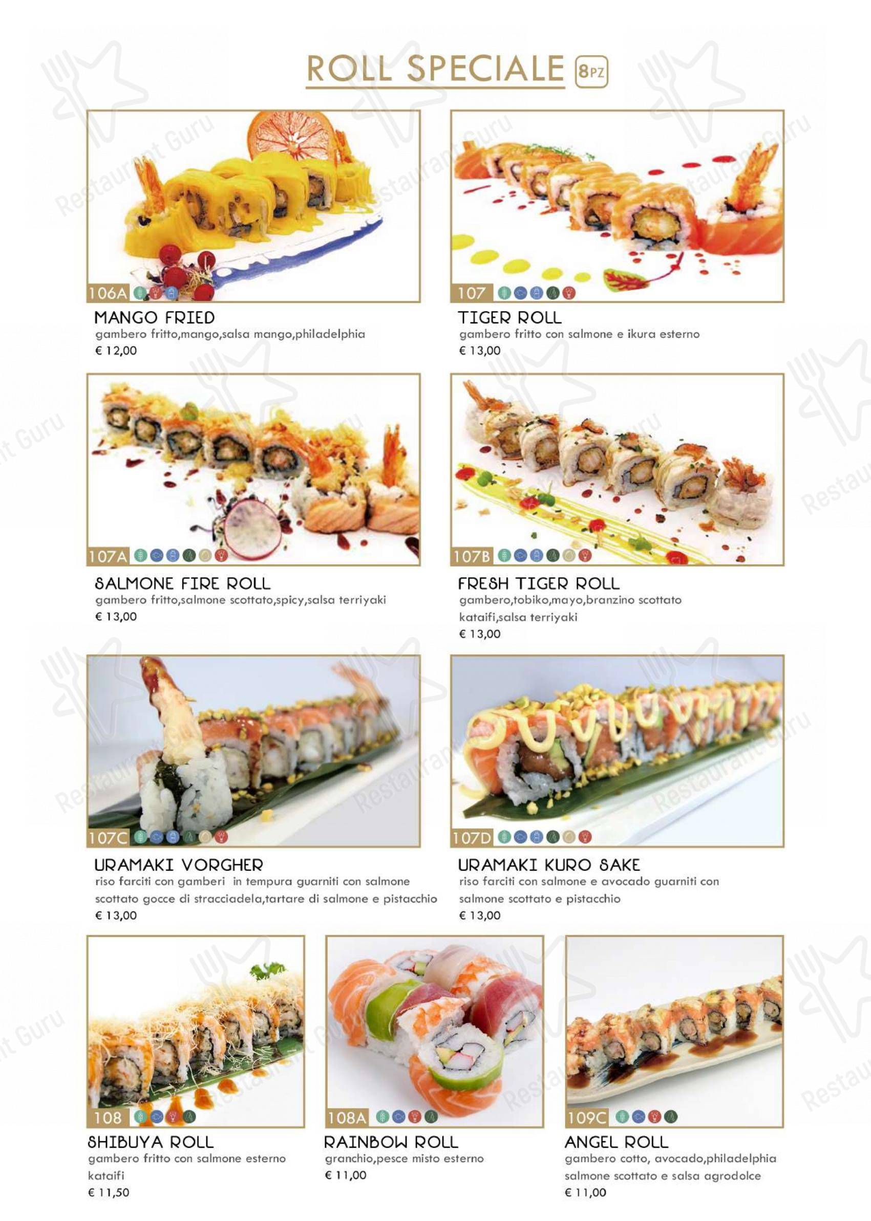 Hanami Asian Fusion in Ferrara - Menu