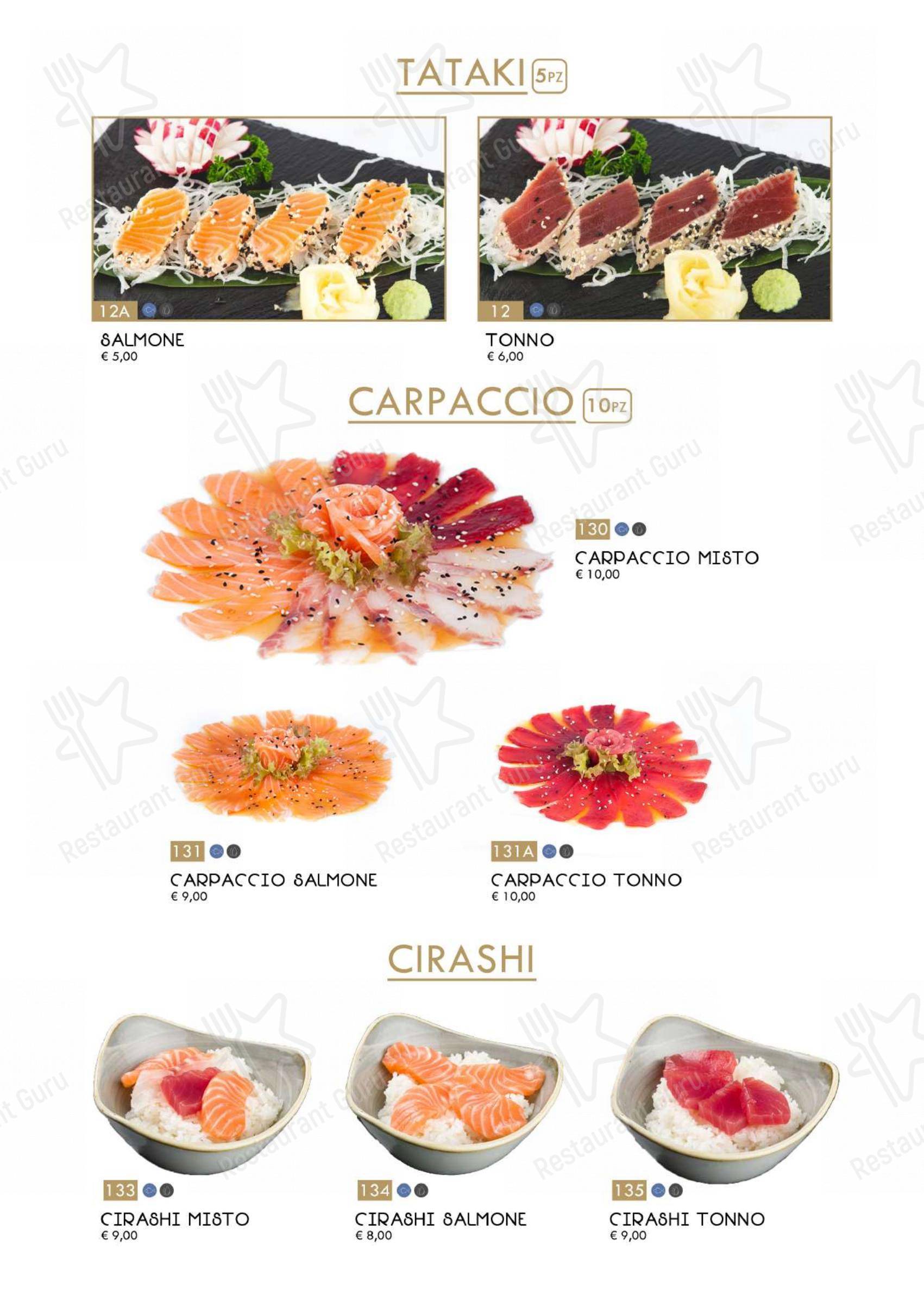 Menu per Hanami Asian Fusion ristorante