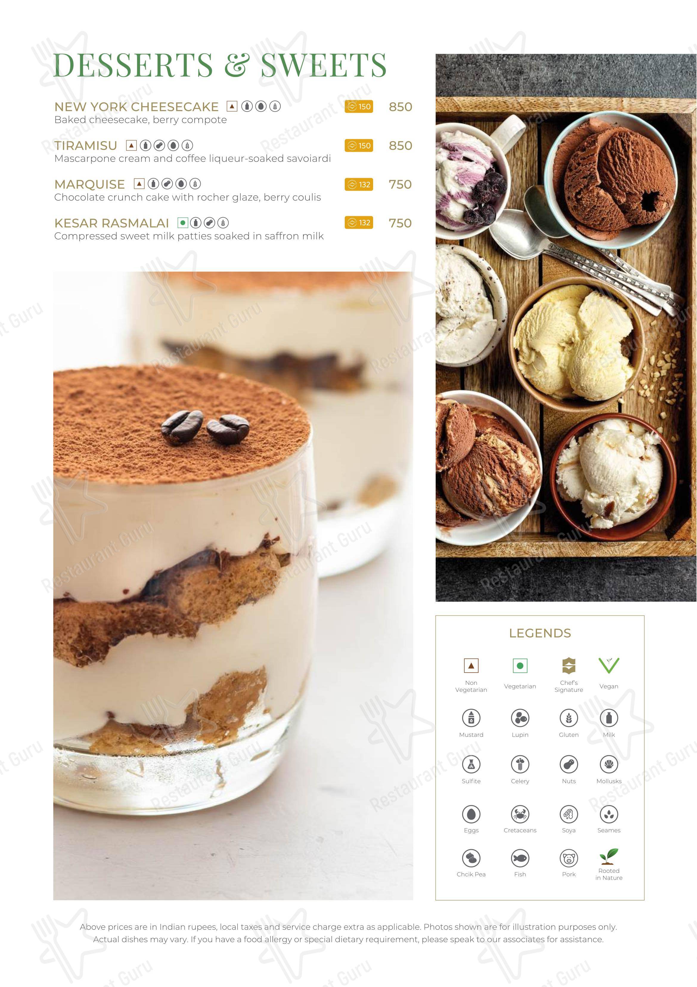 b Café in Bengaluru - Menu bar