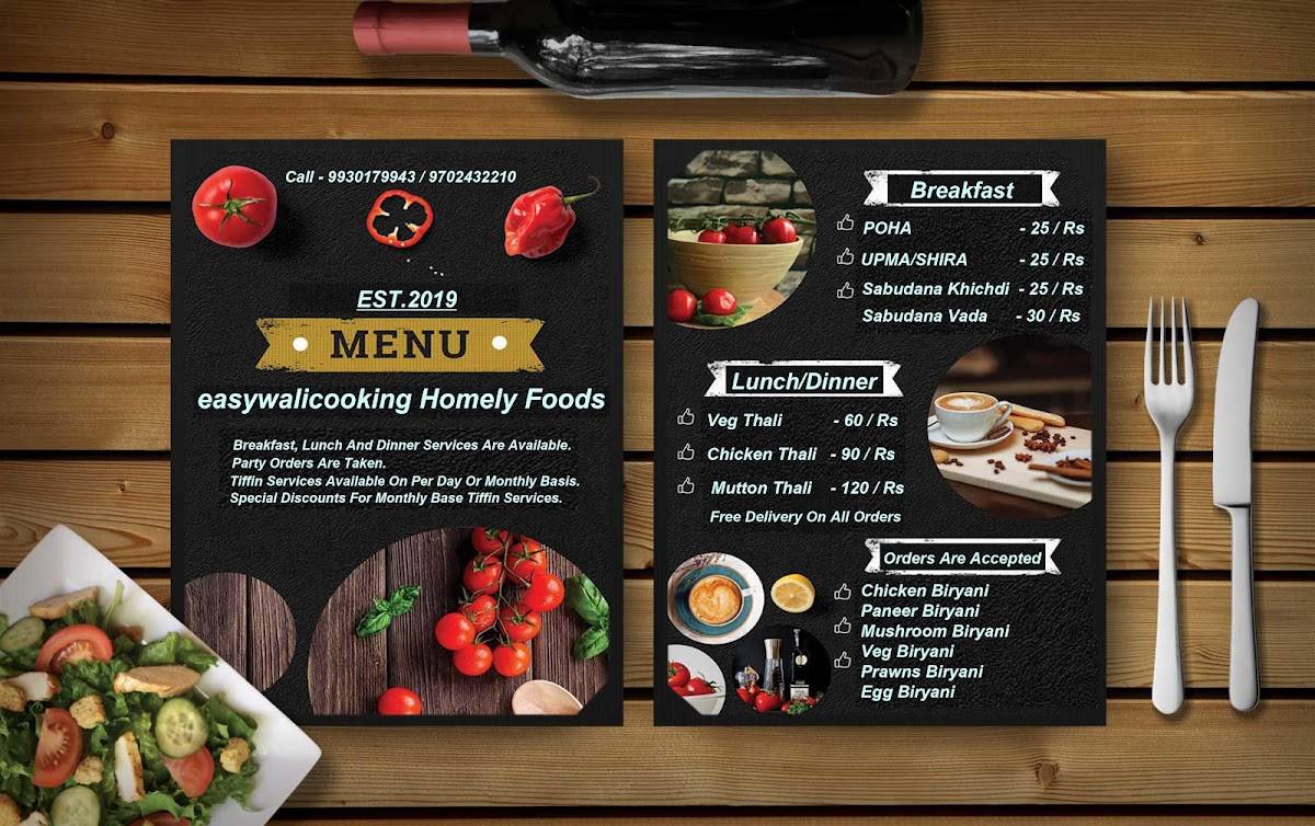 Menu at easywalicooking Homely Made Food For Breakfast Lunch And Dinner ...