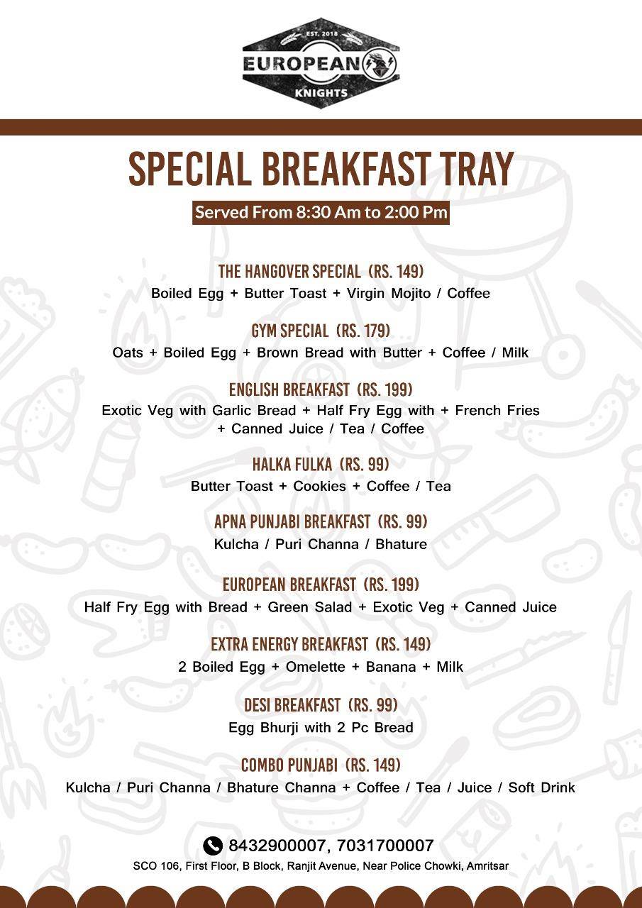 european knight menu