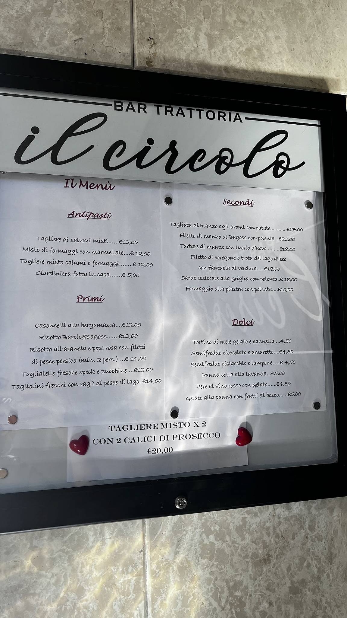 Menu di il Circolo 