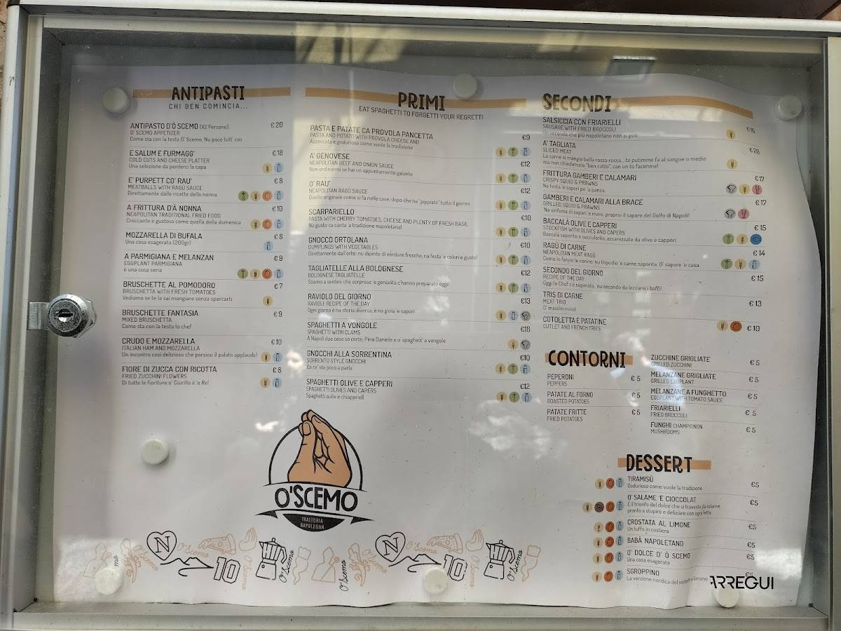 Menu di o' scemo centro storico 
