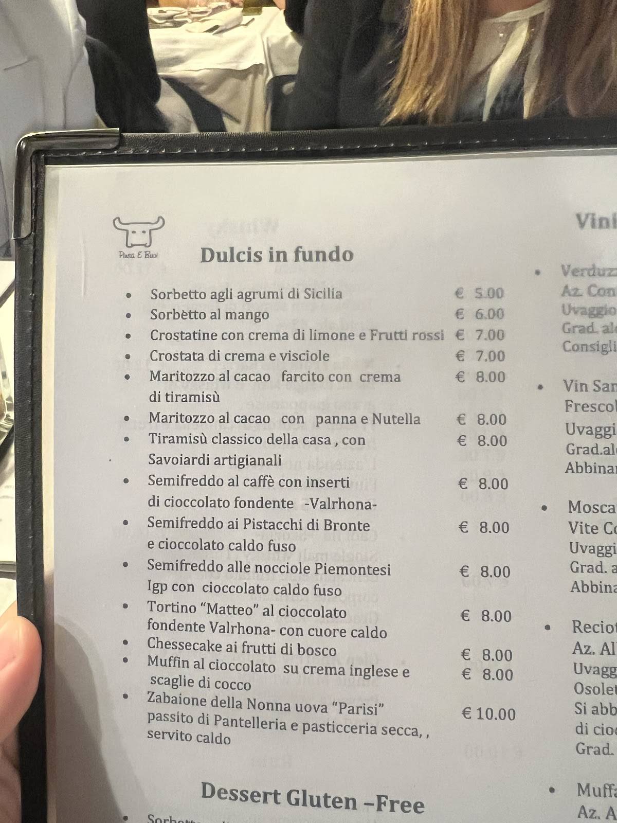 Menu di Pinsa e buoi dei...San Giovanni 