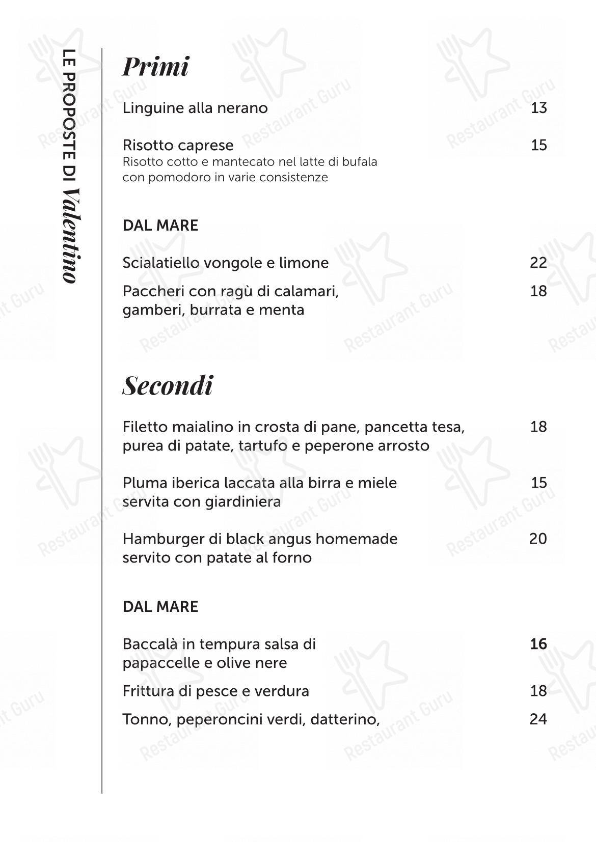 Menu di Bertie's Bistrot - Menu