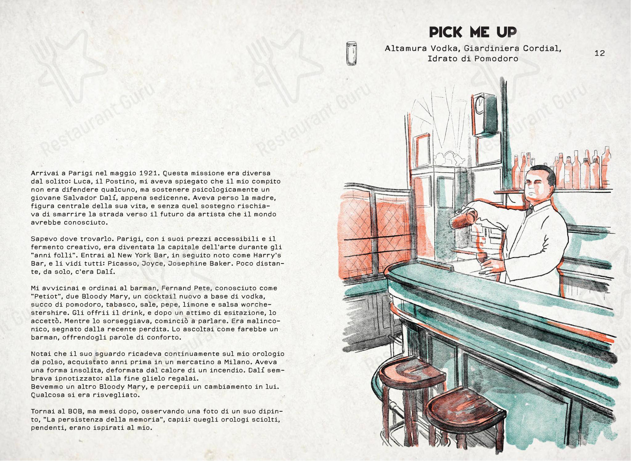 Menu per Bob Milano pub & bar