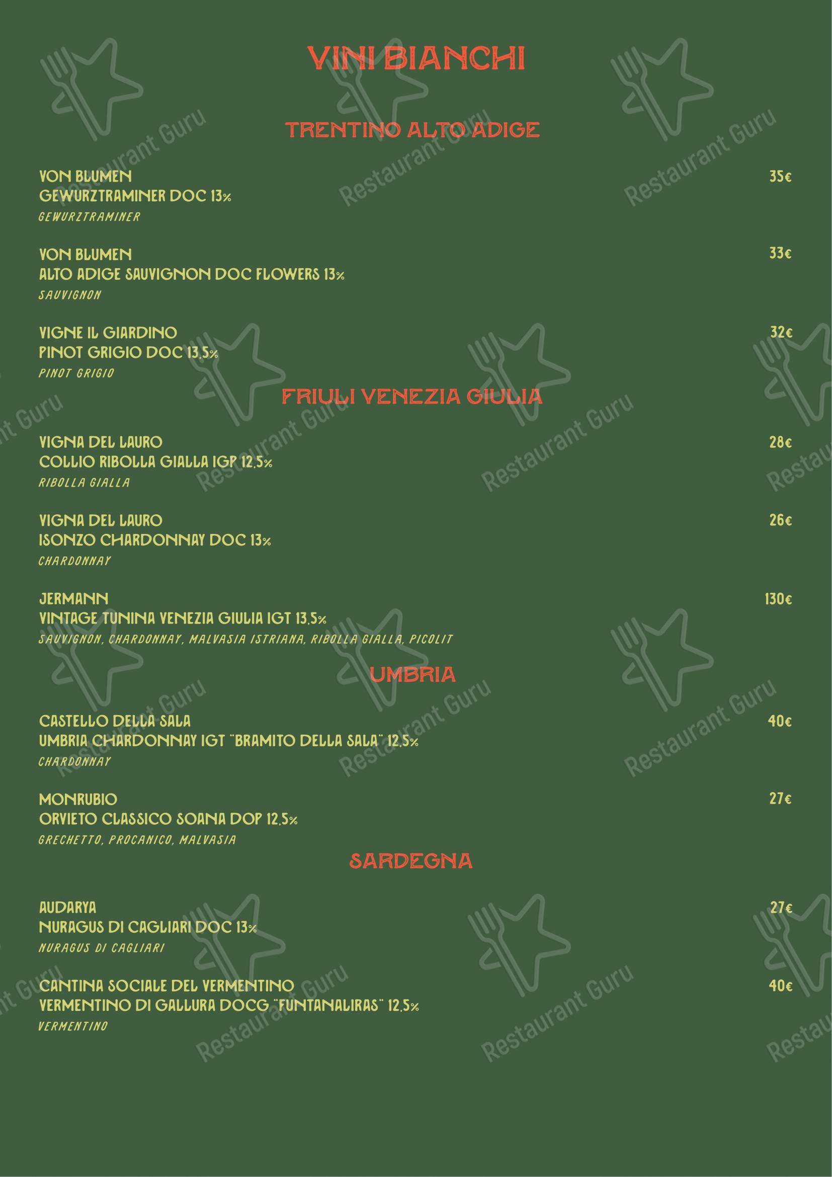 Menu di Carnesa - Churrascaria Brasiliana - Menu bar