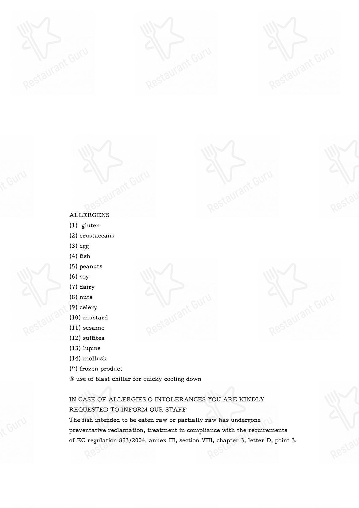 Menu pour Charlie’s Rooftop Bar - Детское
