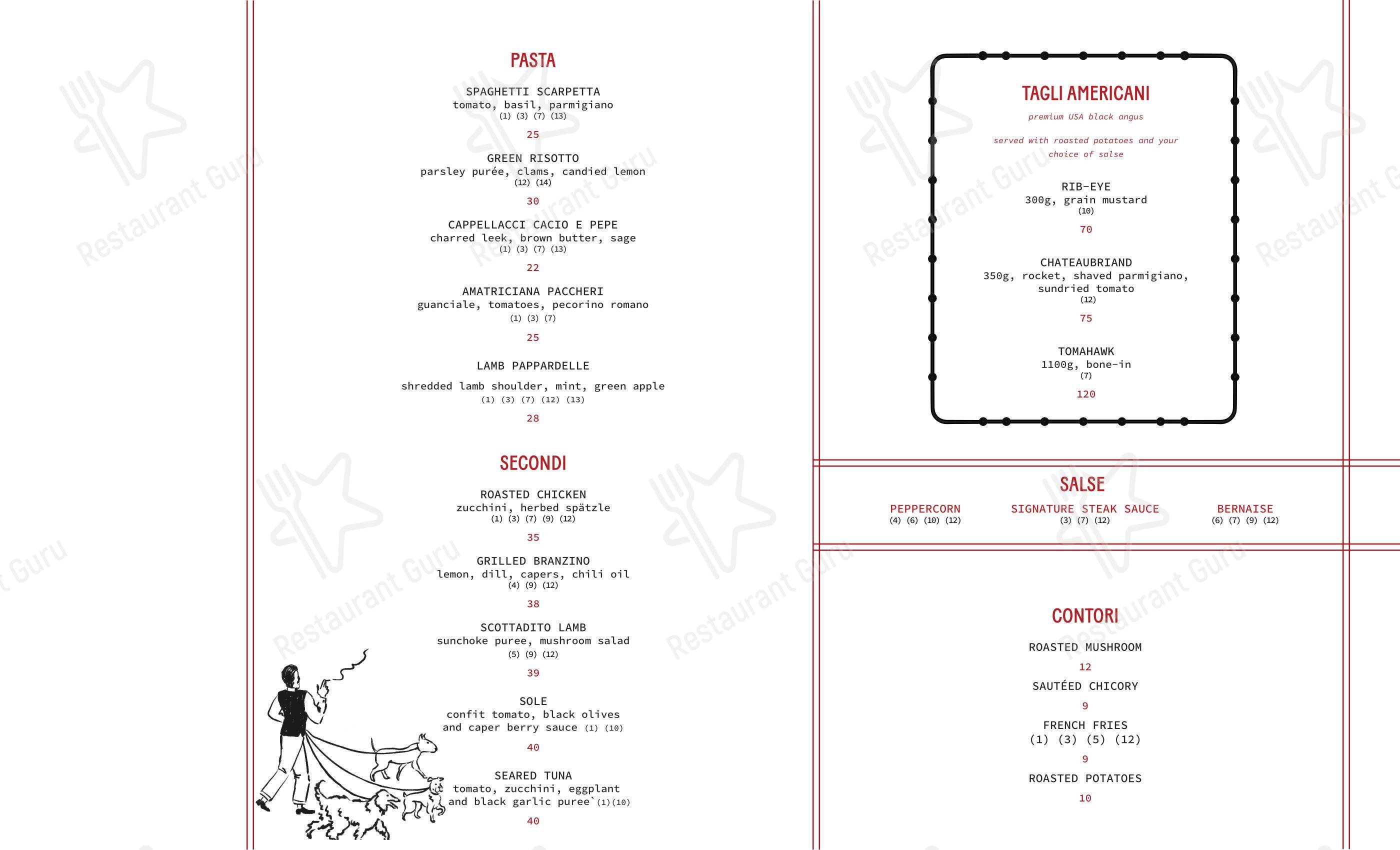 Menu pour Charlie’s Rooftop Bar - Menu bar