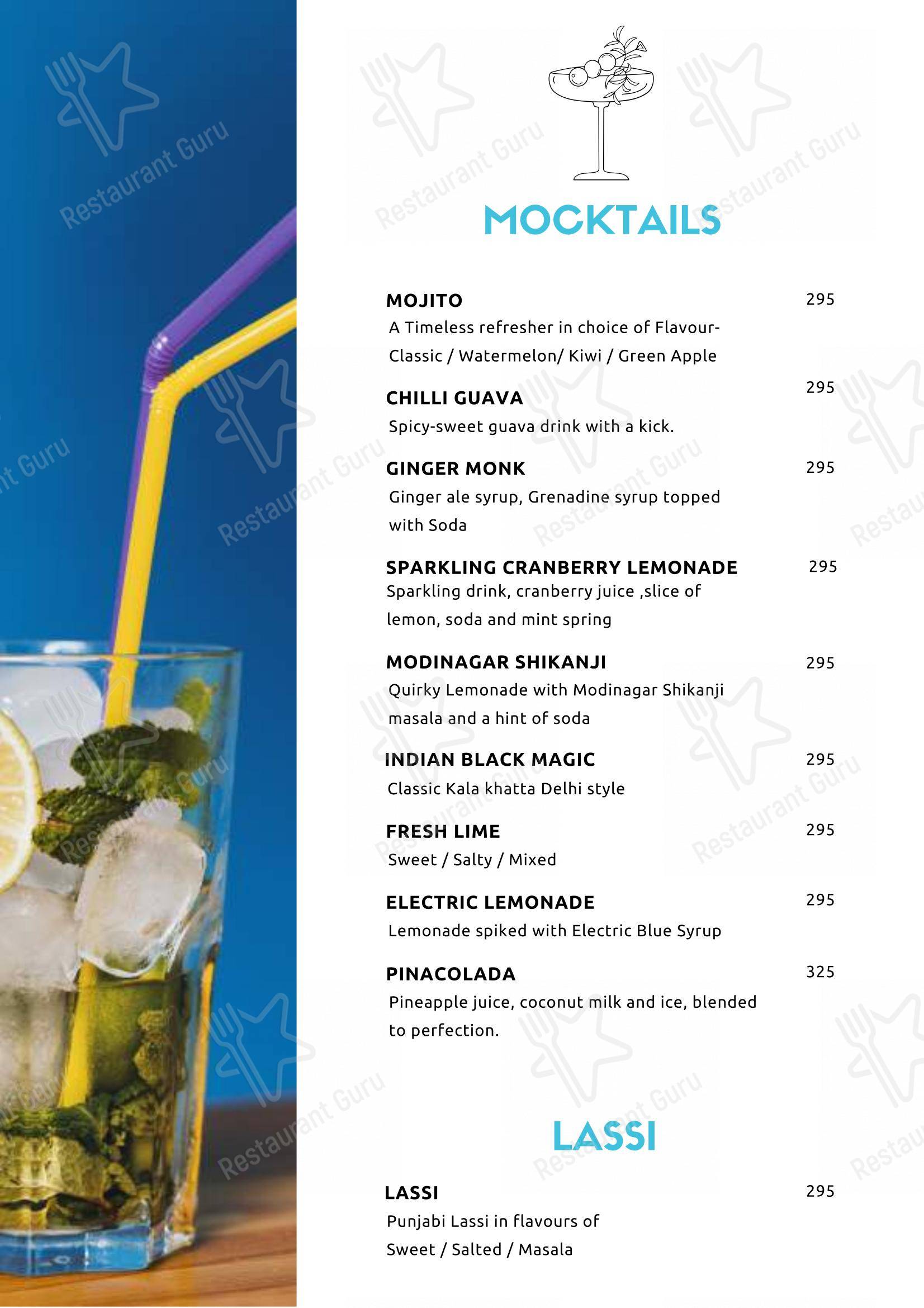 Menu for the Ching Singh restaurant
