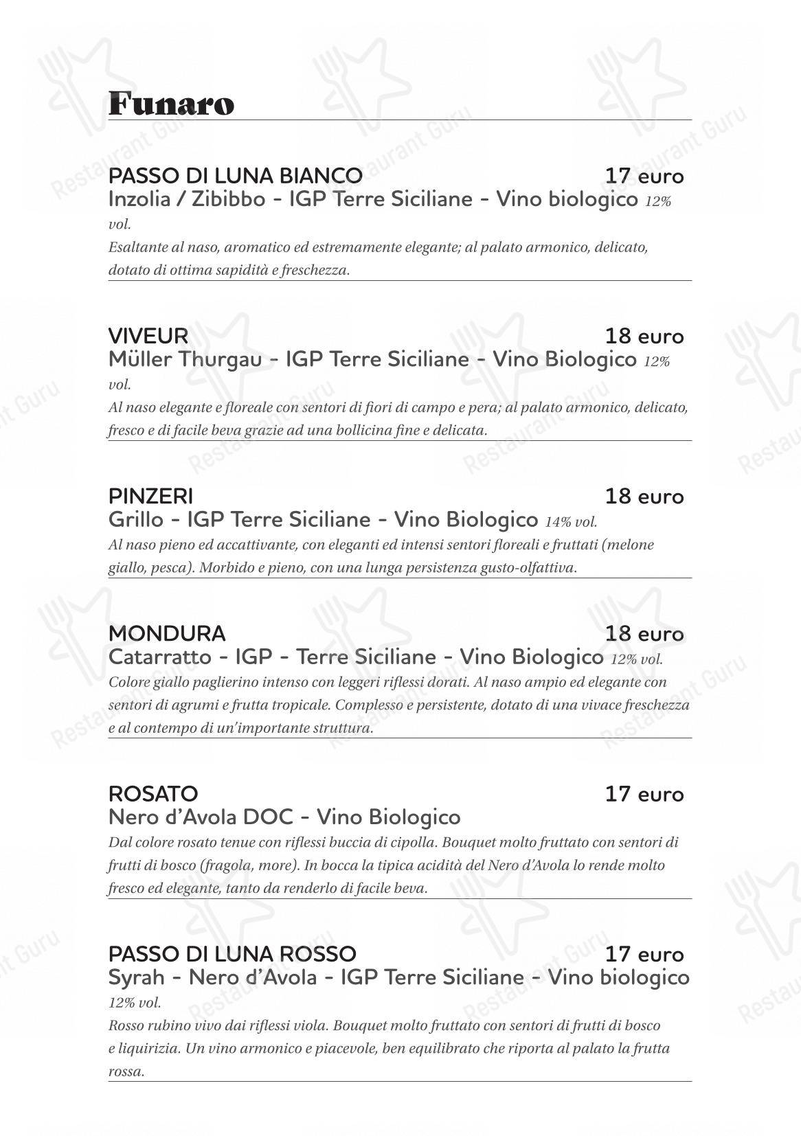 Menu di Cinquantapassi Ristorante Pizzeria - Основное меню