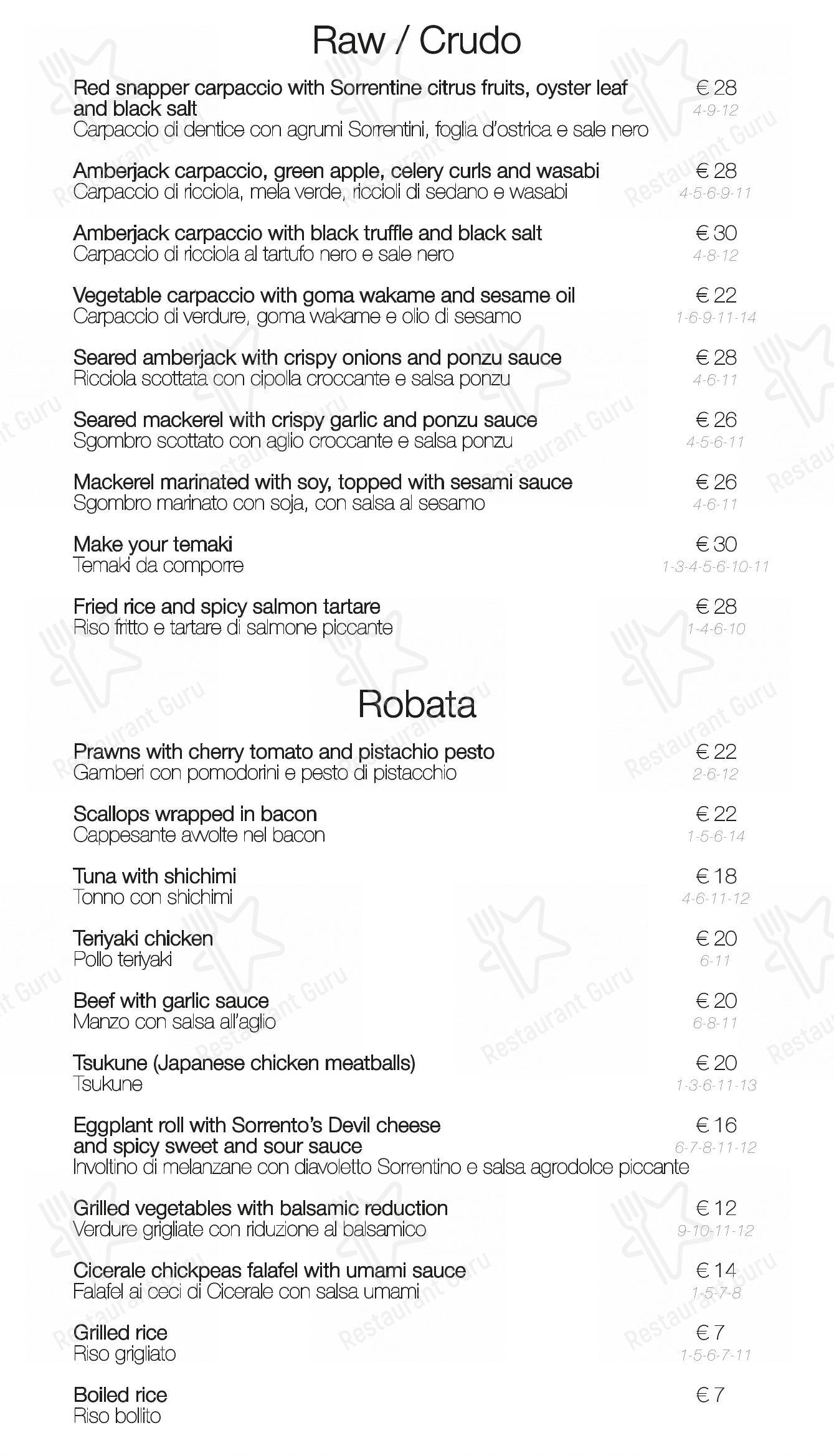 Menu per Coku - Robata Grill & Cocktail Bar pub & bar
