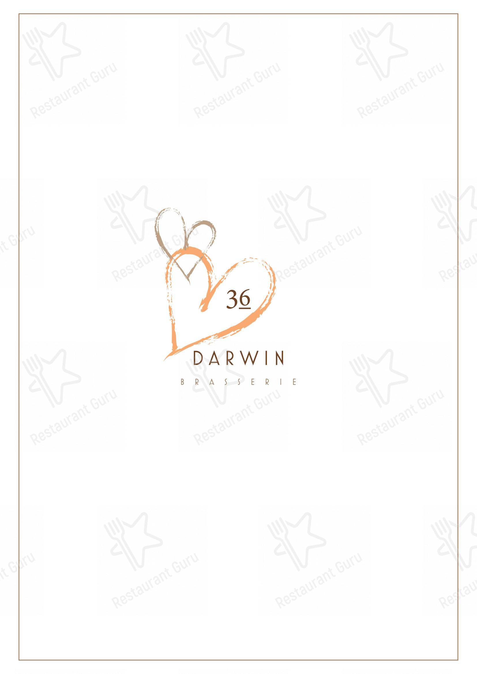 Menu at Darwin Brasserie pub & bar, London, Level 36