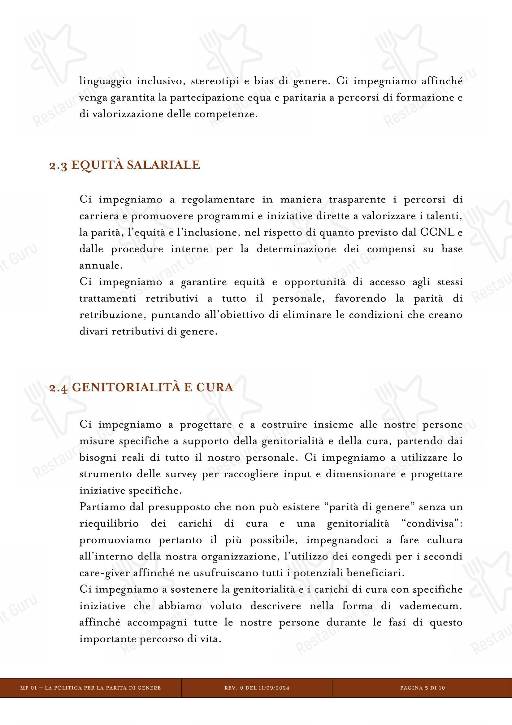 菜单 per Eataly Torino Lingotto ristorante