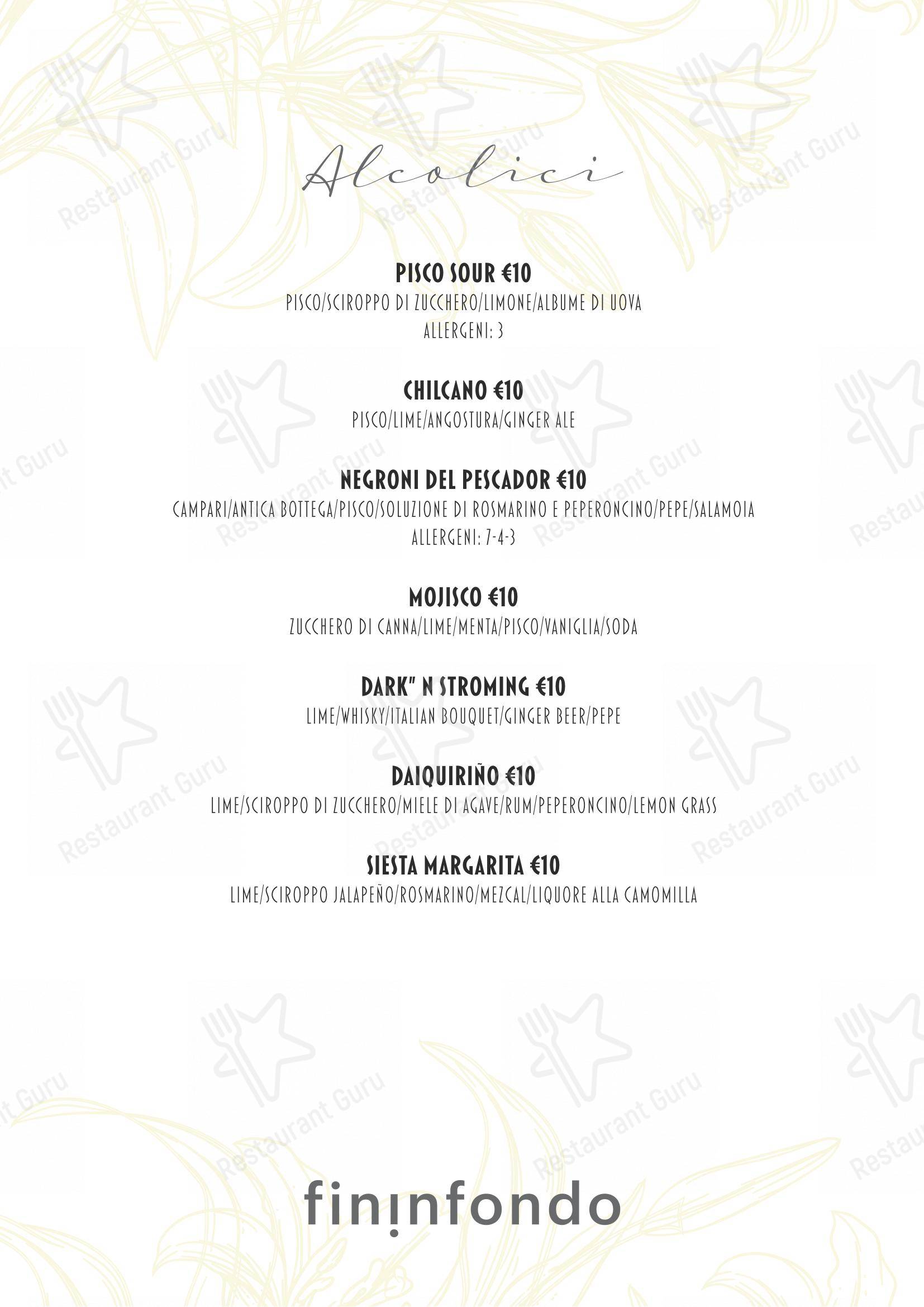 Menu di Fininfondo - Крафт меню