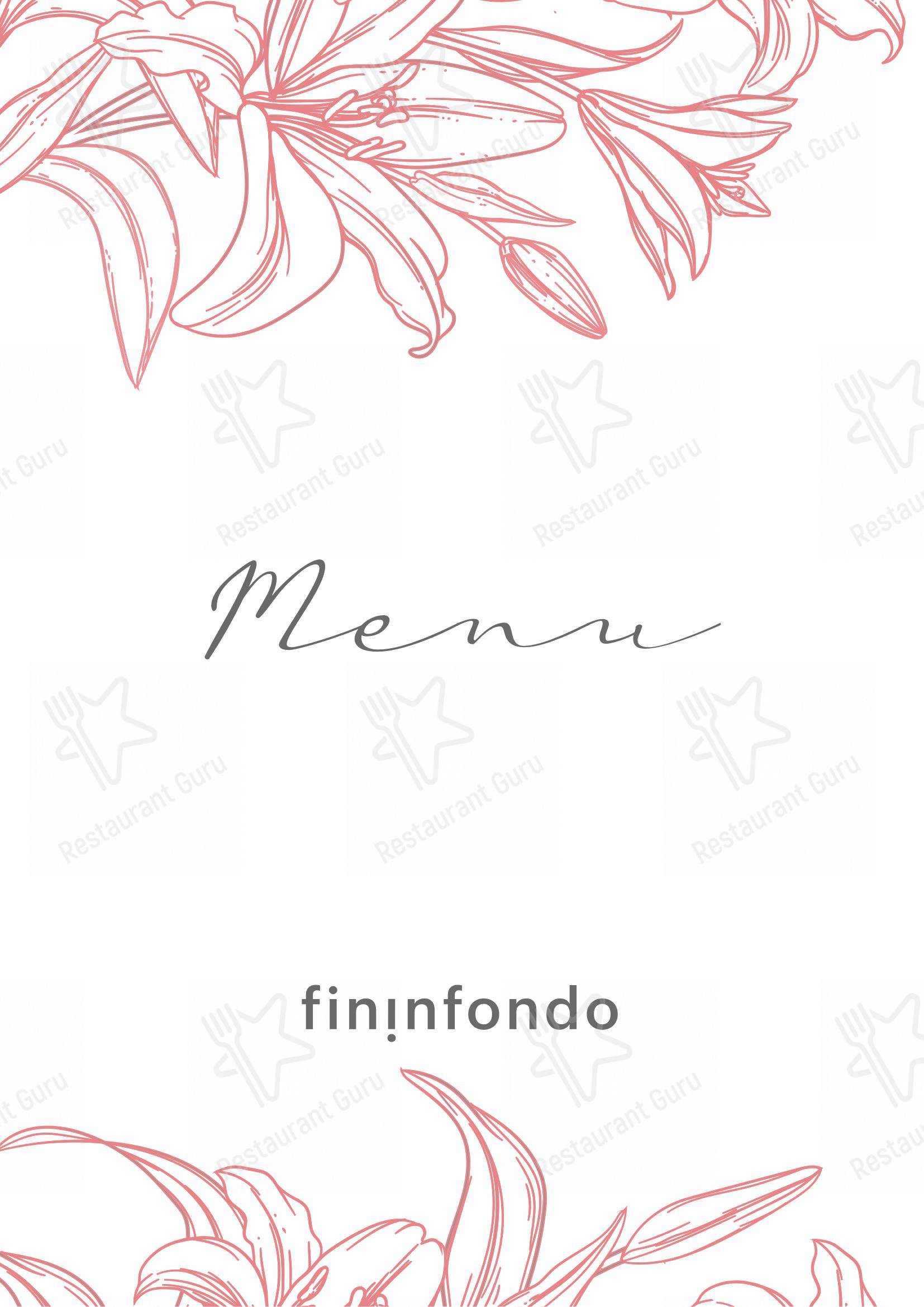 Menu di Fininfondo - Основное меню