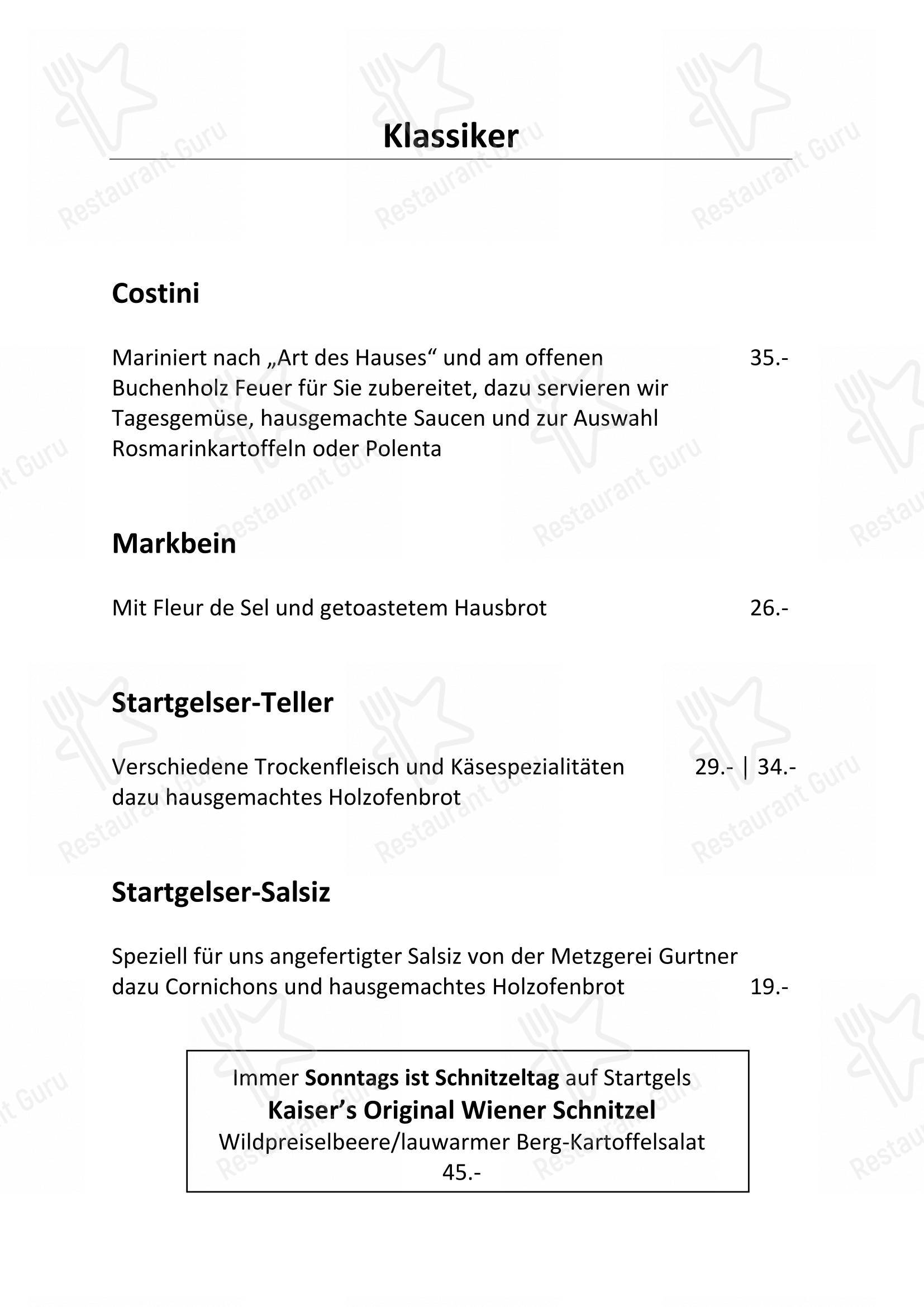 Основное меню per Grandis Ustria da Vin in Laax