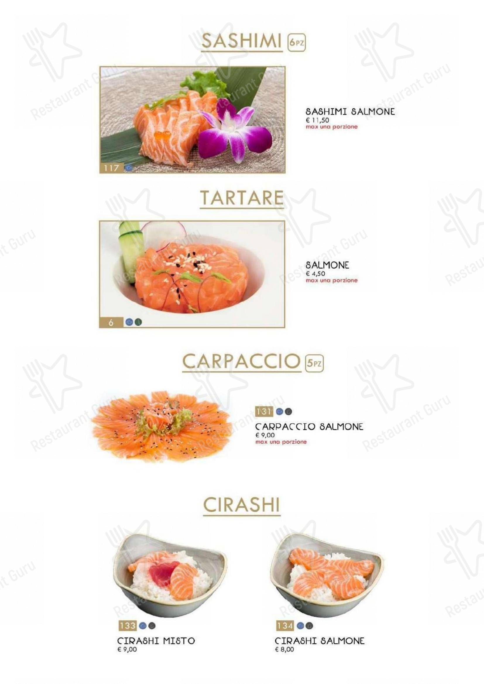 Menu bar per Hanami Asian Fusion ristorante