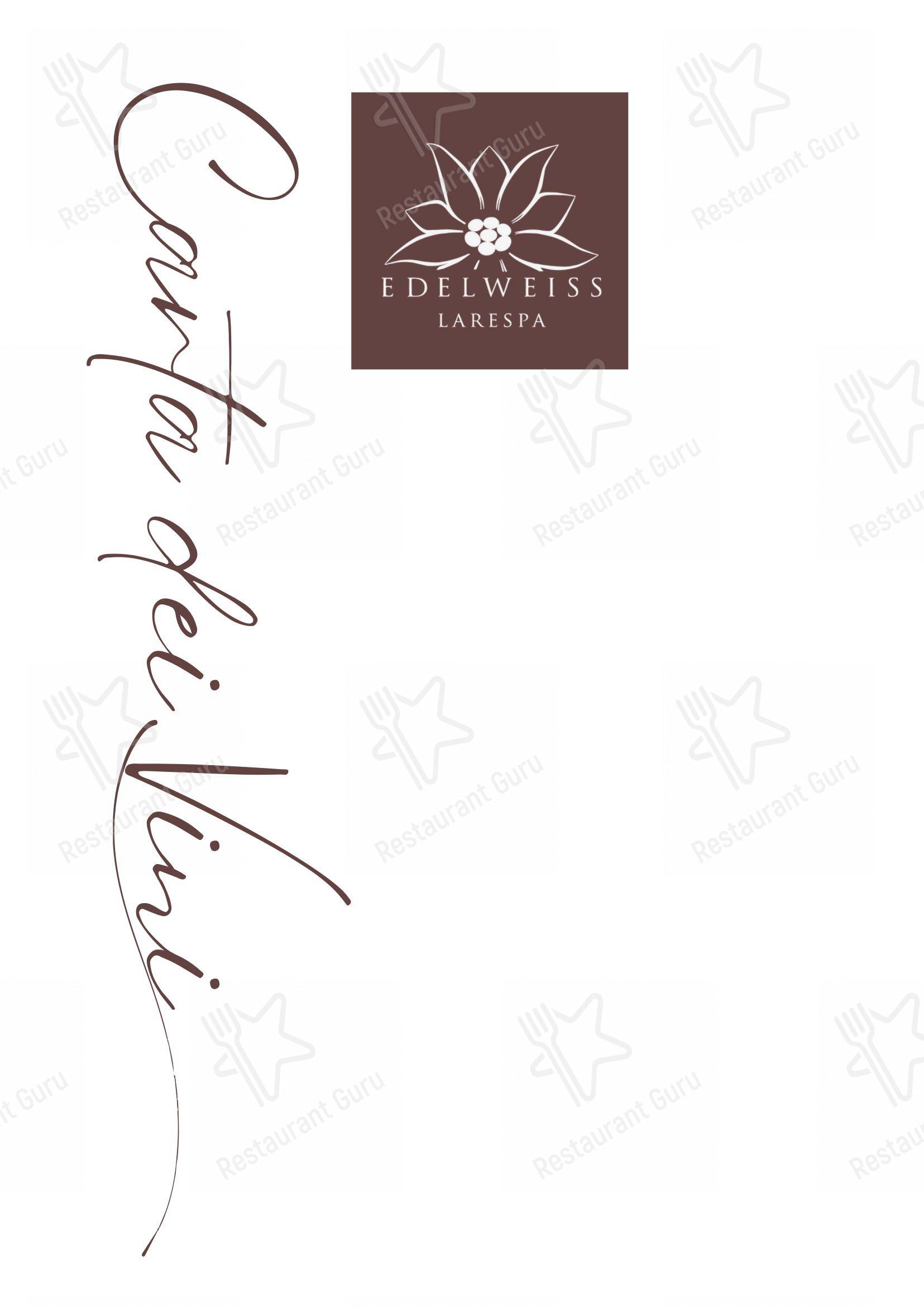 Коктейльная карта per Albergo Ristorante Edelweiss - Larespa in Crodo